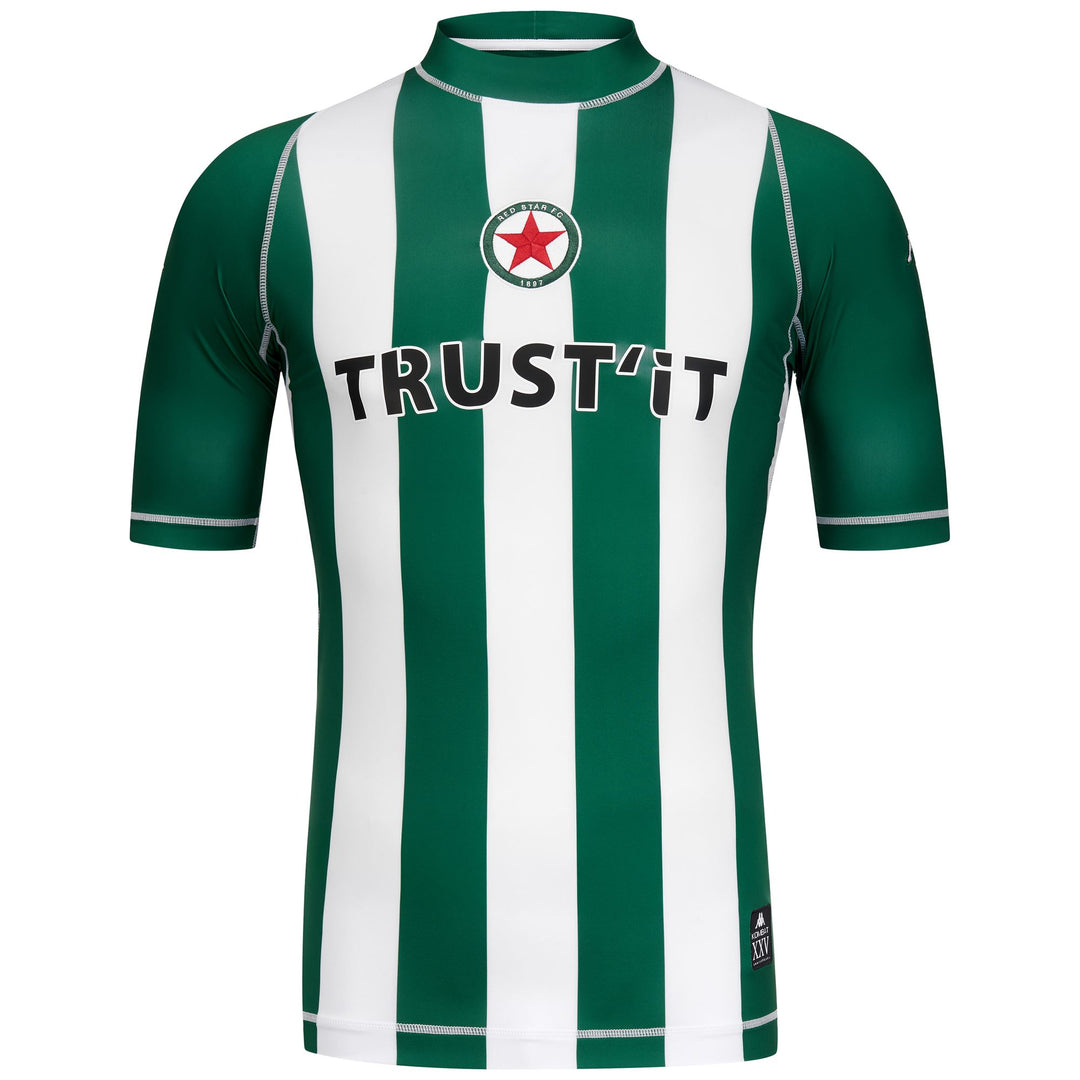 Maglia sportiva da uomo verde in tessuto elasticizzato 01