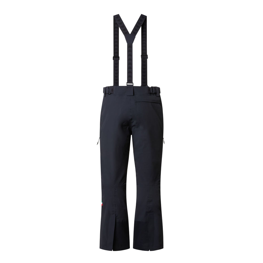 Blue Men's Ski Pants with Insulation and Detachable Suspenders main