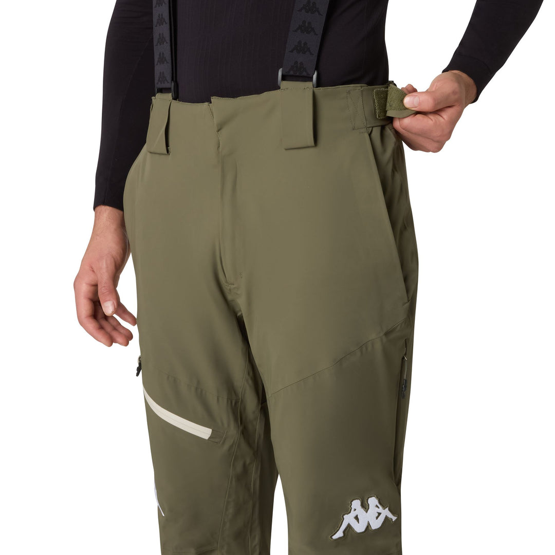 Green Men's Insulated Ski Pants with Waterproof Fabric main