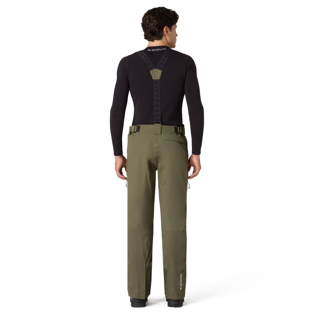 Green Men's Insulated Ski Pants with Waterproof Fabric main