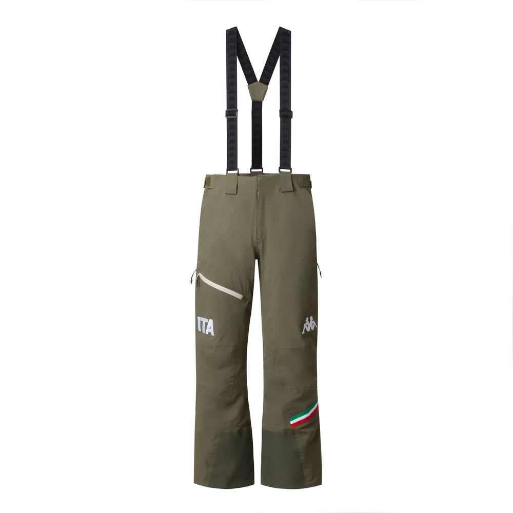 Green Men's Insulated Ski Pants with Waterproof Fabric 02