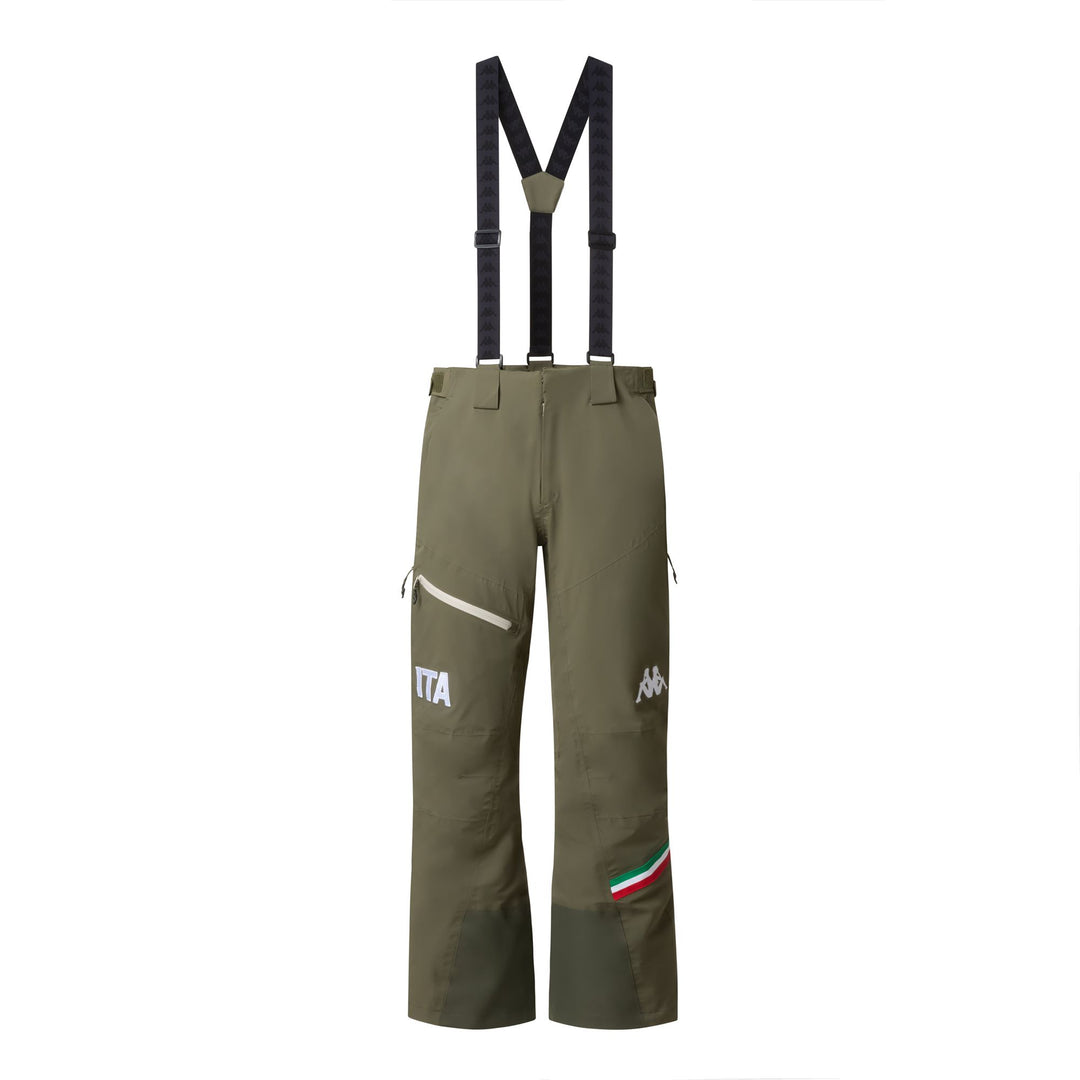 Green Men's Insulated Ski Pants with Waterproof Fabric main
