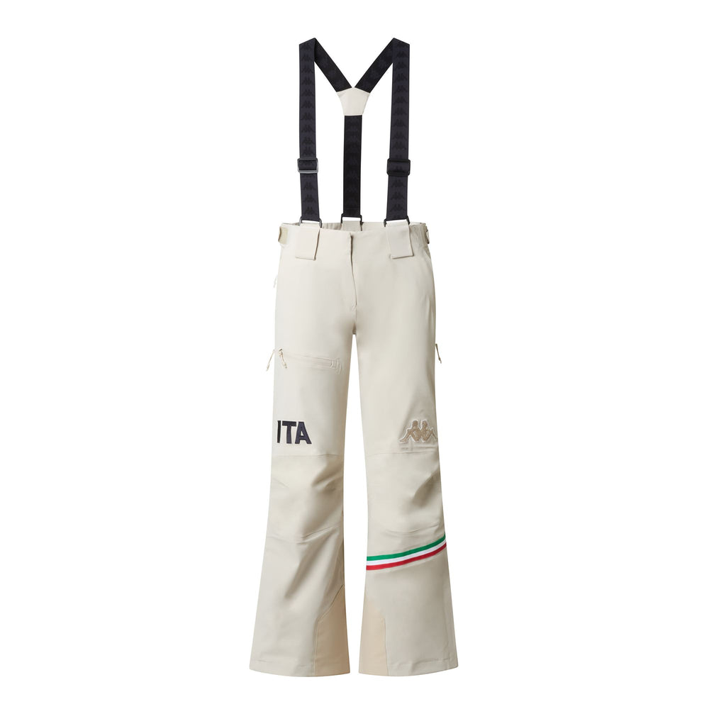 Beige Women's Slim Fit Waterproof Insulated Ski Pants 02