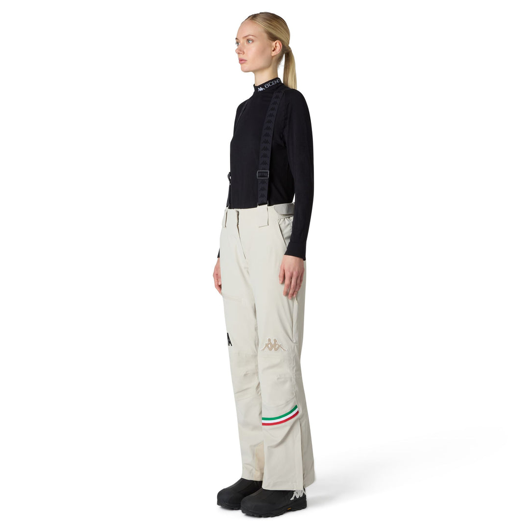 Beige Women's Slim Fit Waterproof Insulated Ski Pants main