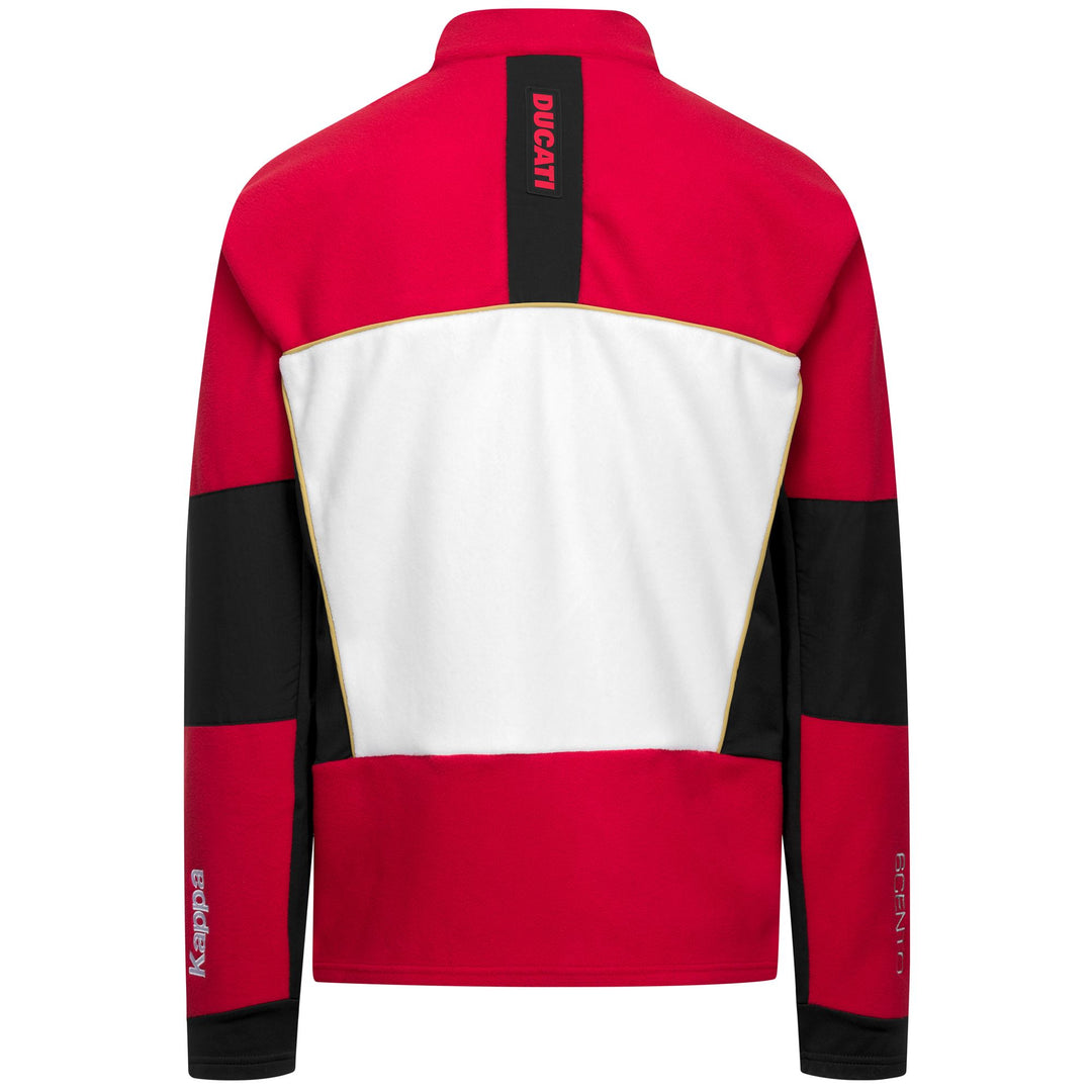 White Unisex Slim Fit Ski Fleece with Stretch Inserts main