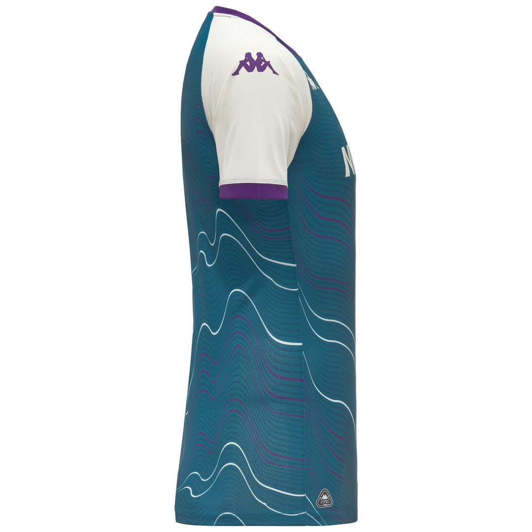 Camiseta deportiva de jersey verde turquesa para hombre con tejido reciclado main