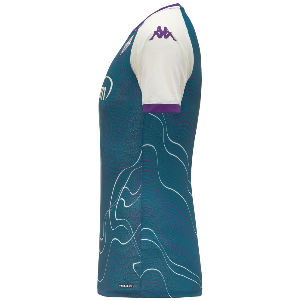 Maillot de football ACF Fiorentina pour homme, coupe ajustée, en tissu recyclé, bleu 02