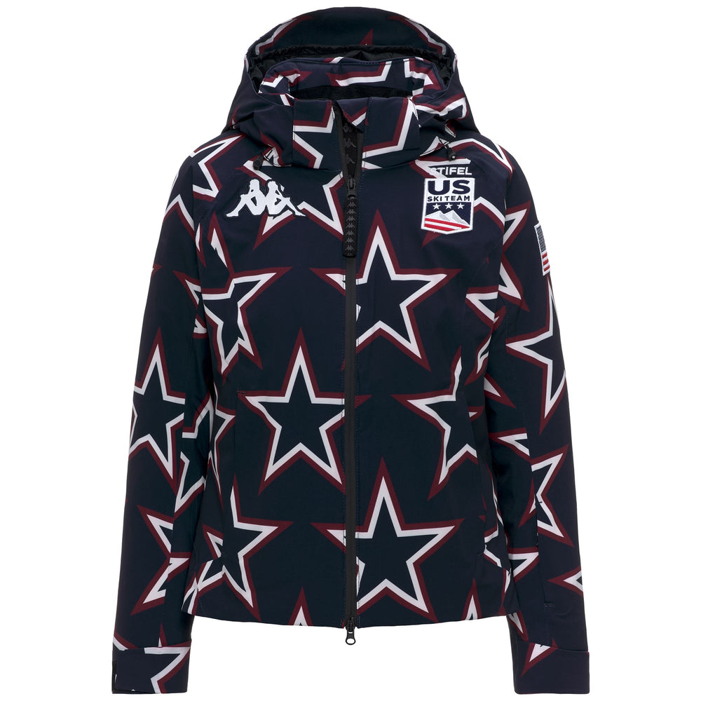 Veste de ski imperméable bleue pour femme, coupe ajustée 02