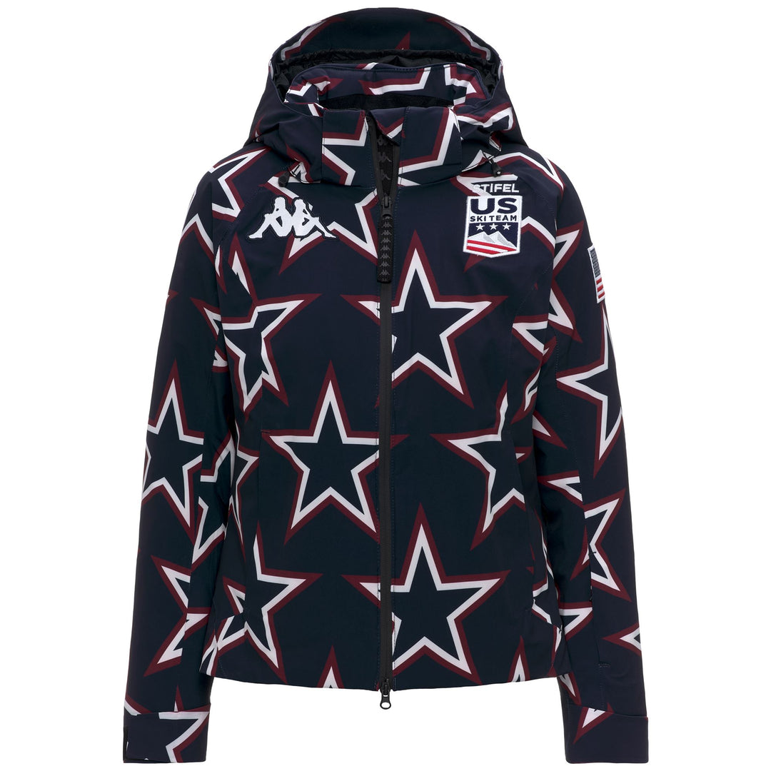 Blue Women's Mid-Length Padded Jacket with Waterproof Protection 01