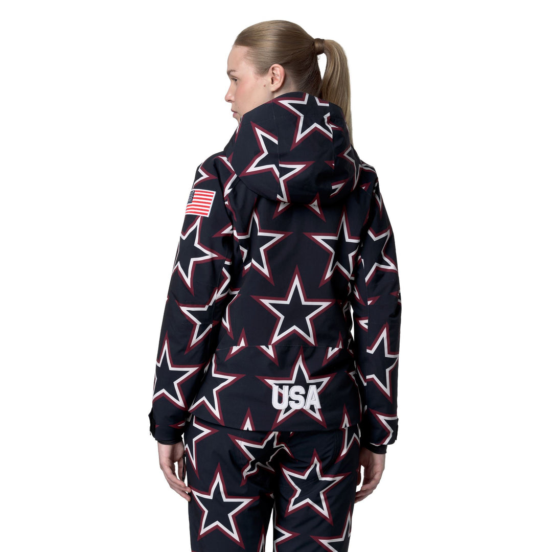 Blue Women's Mid-Length Padded Jacket with Waterproof Protection main