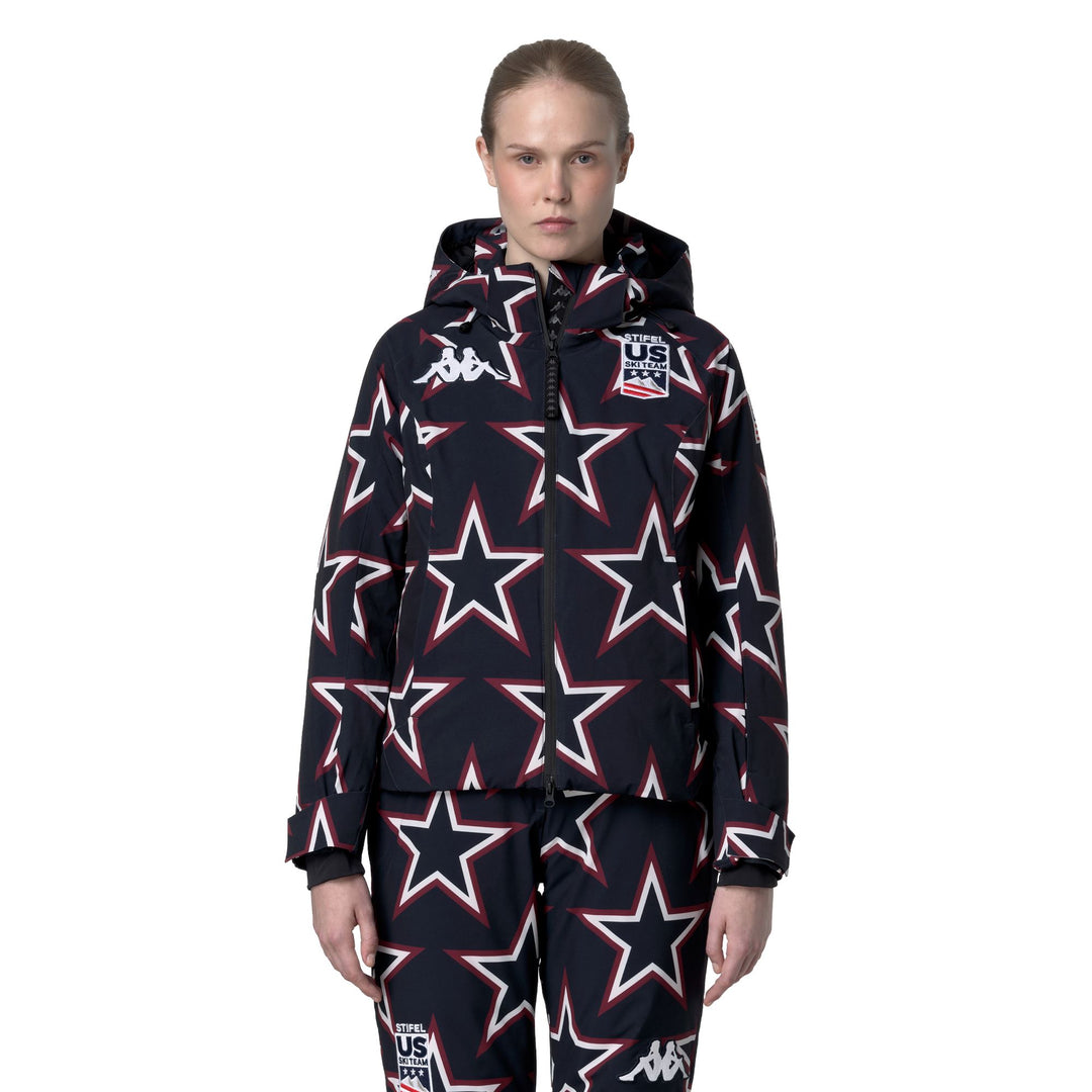 Blue Women's Mid-Length Padded Jacket with Waterproof Protection main