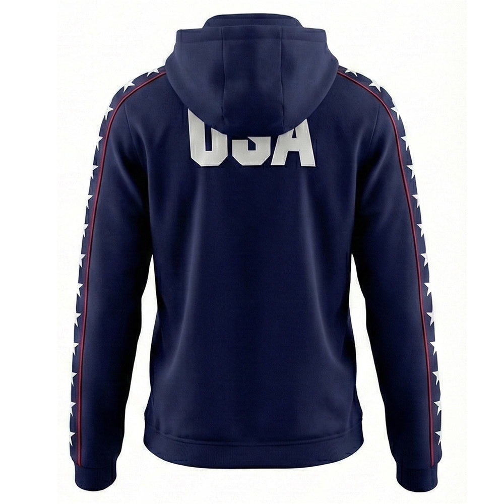 Pile da sci unisex blu vestibilità regular con due tasche anteriori 02