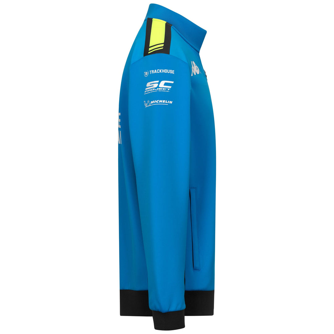 Felpa da uomo blu Trackhouse Moto GP Football con cerniera integrale main