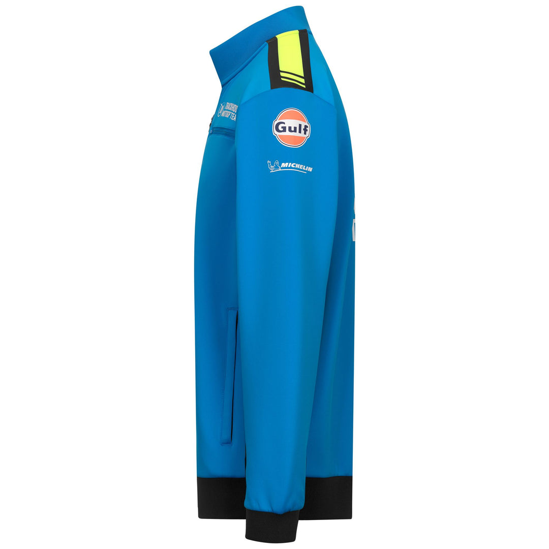 Polaire de football Trackhouse Moto GP bleue pour homme avec fermeture éclair intégrale main