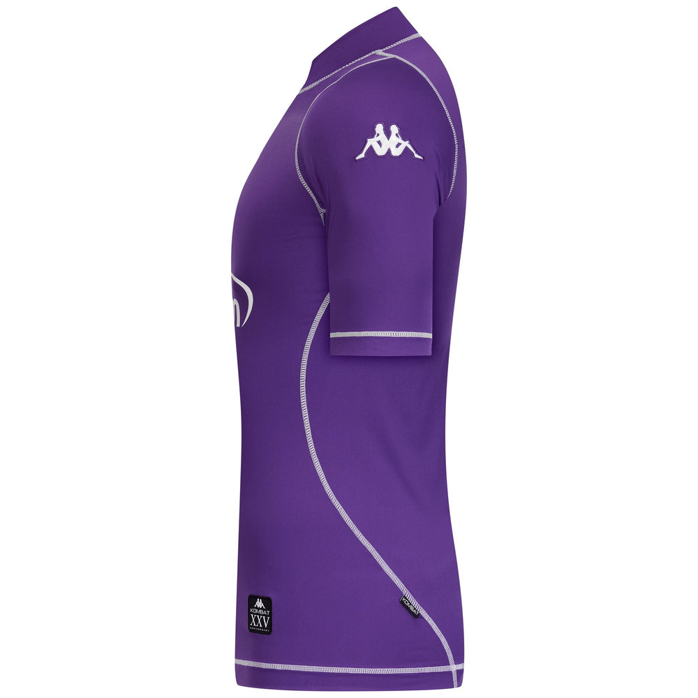 Maglia sportiva da uomo viola in tessuto elasticizzato  02