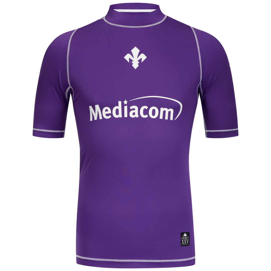 Maglia sportiva da uomo viola in tessuto elasticizzato  01