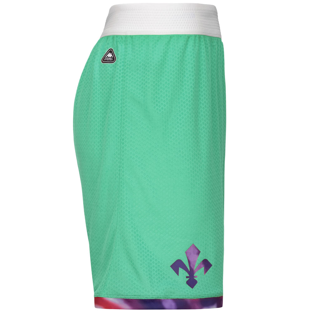 Short de football vert pour homme ACF Fiorentina avec taille élastique 02