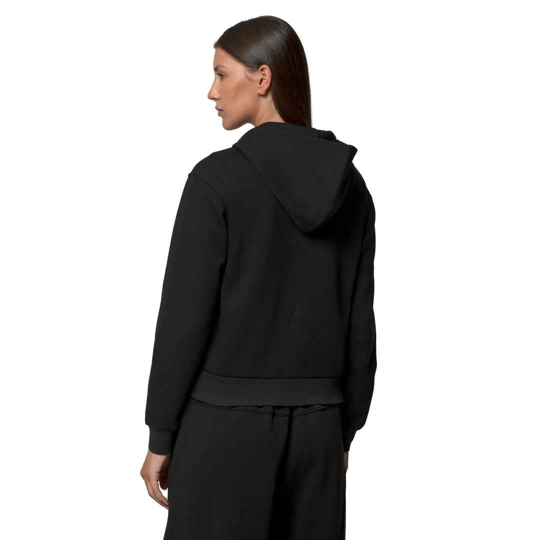 Black Women's Regular Fit Fleece Hoodie with Full Front Zip main