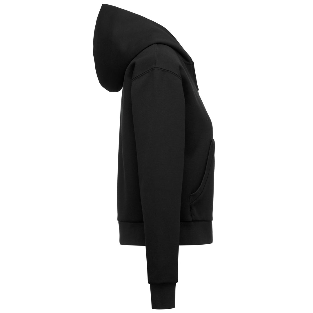 Black Women's Regular Fit Fleece Hoodie with Full Front Zip main
