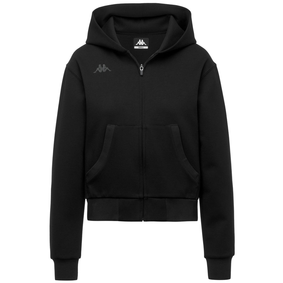 Black Women's Regular Fit Fleece Hoodie with Full Front Zip main