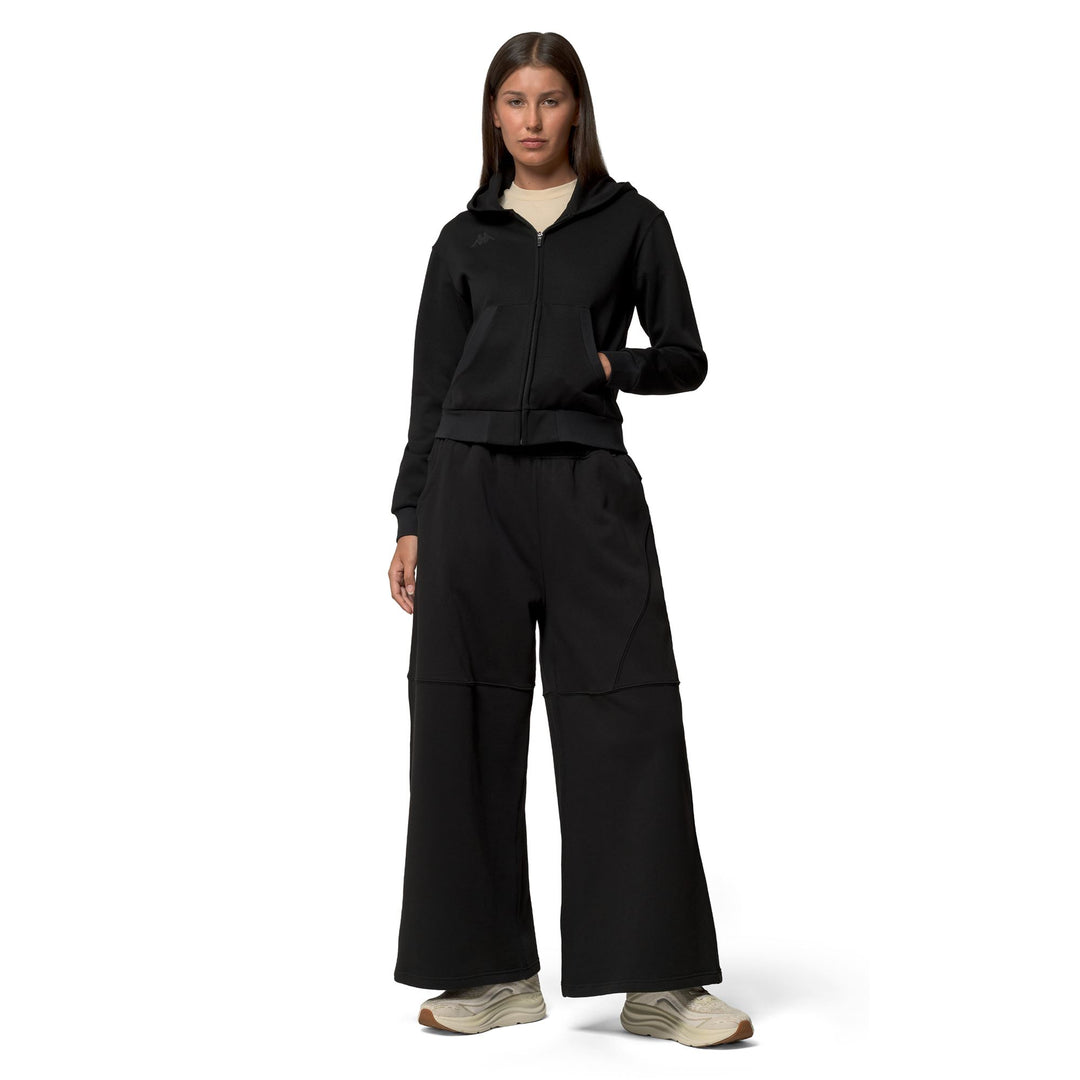 Black Women's Regular Fit Fleece Hoodie with Full Front Zip main