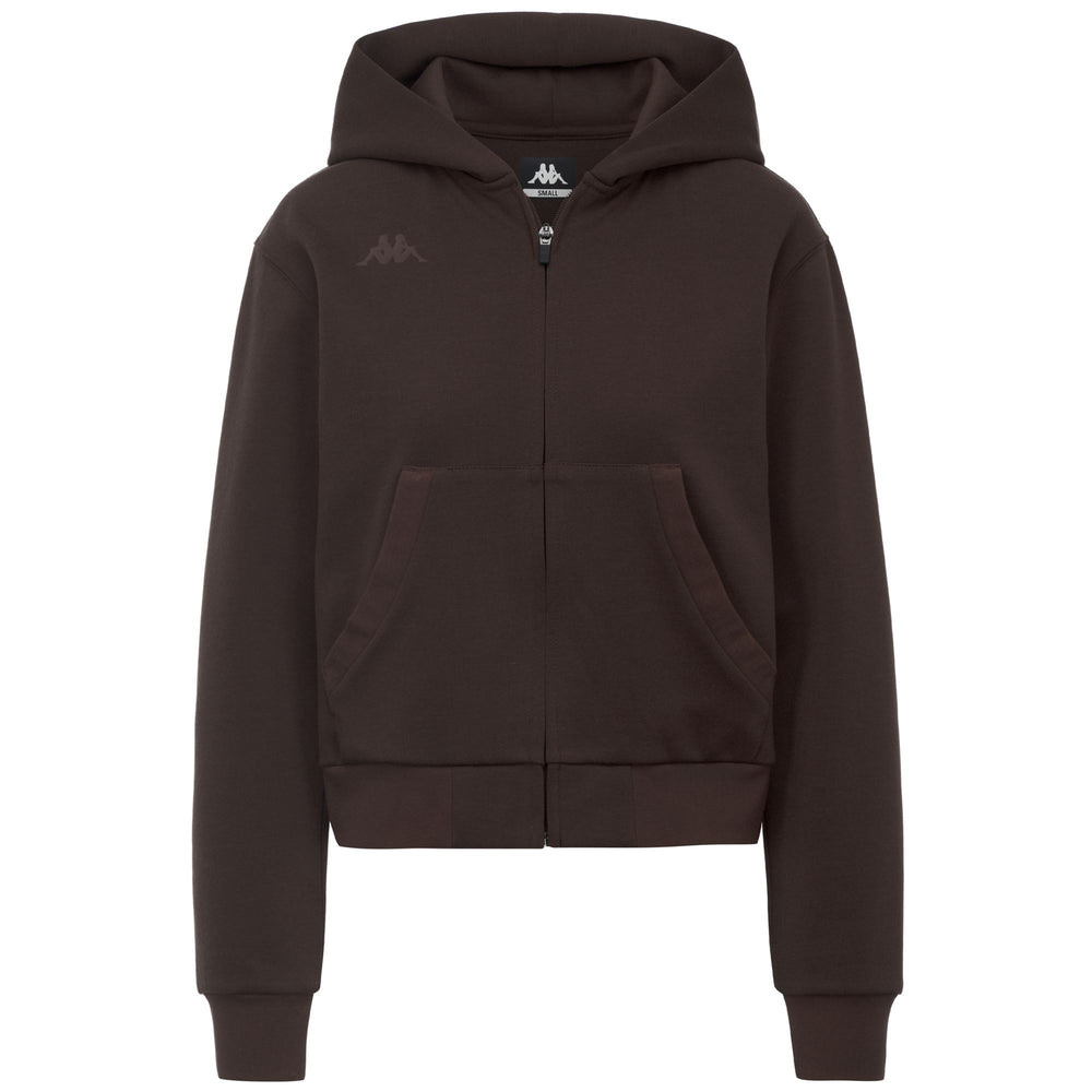 Brown Women's Regular Fit Fleece Hoodie with Full Zip 02