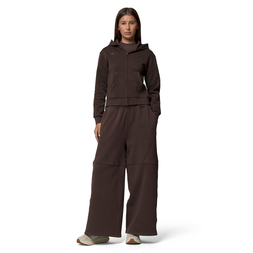 Brown Women's Regular Fit Fleece Hoodie with Full Zip 01