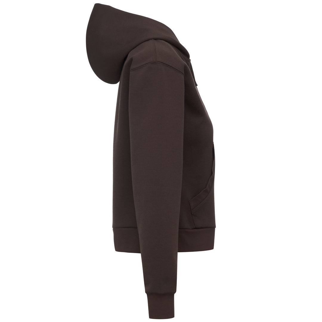 Brown Women's Regular Fit Fleece Hoodie with Full Zip main
