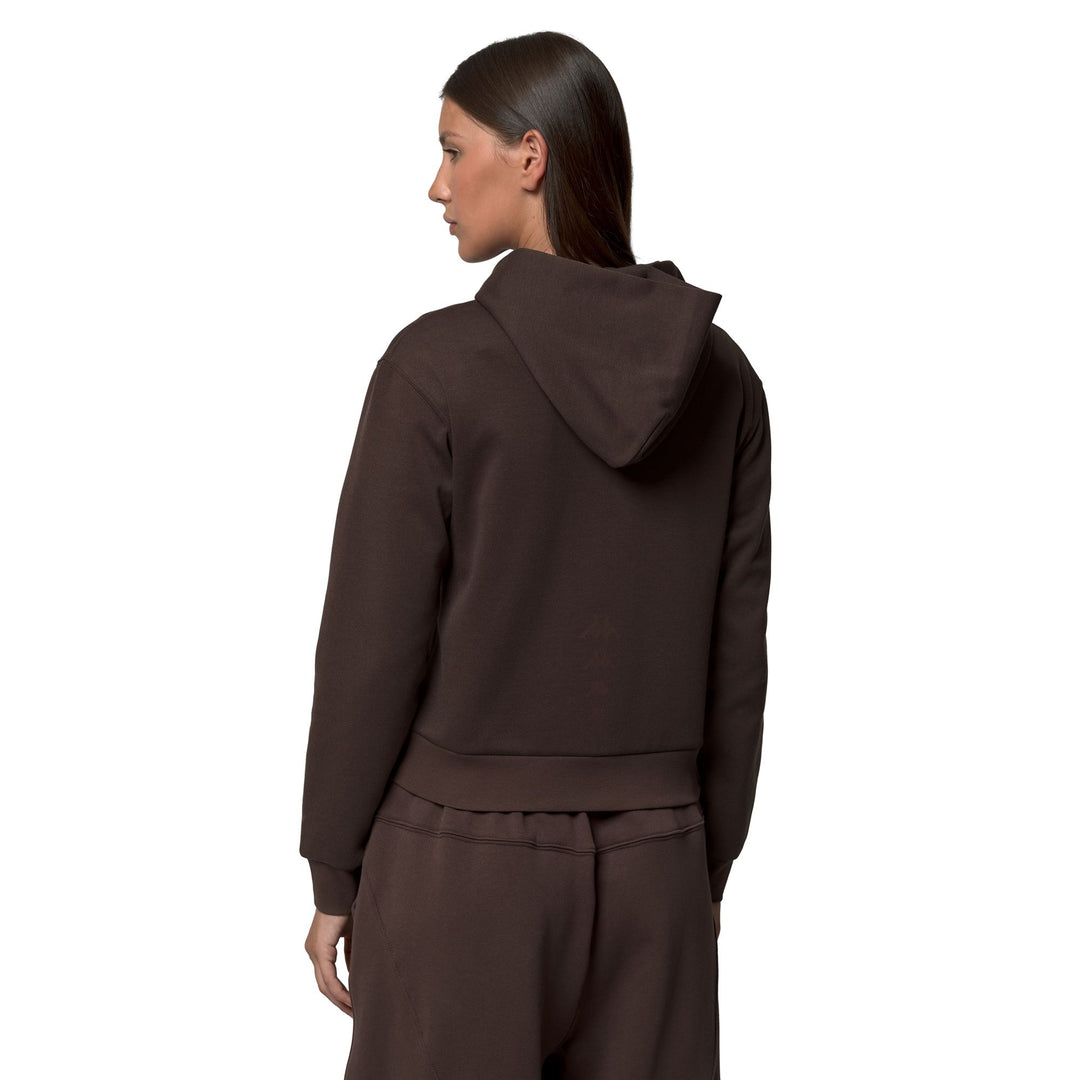 Brown Women's Regular Fit Fleece Hoodie with Full Zip main