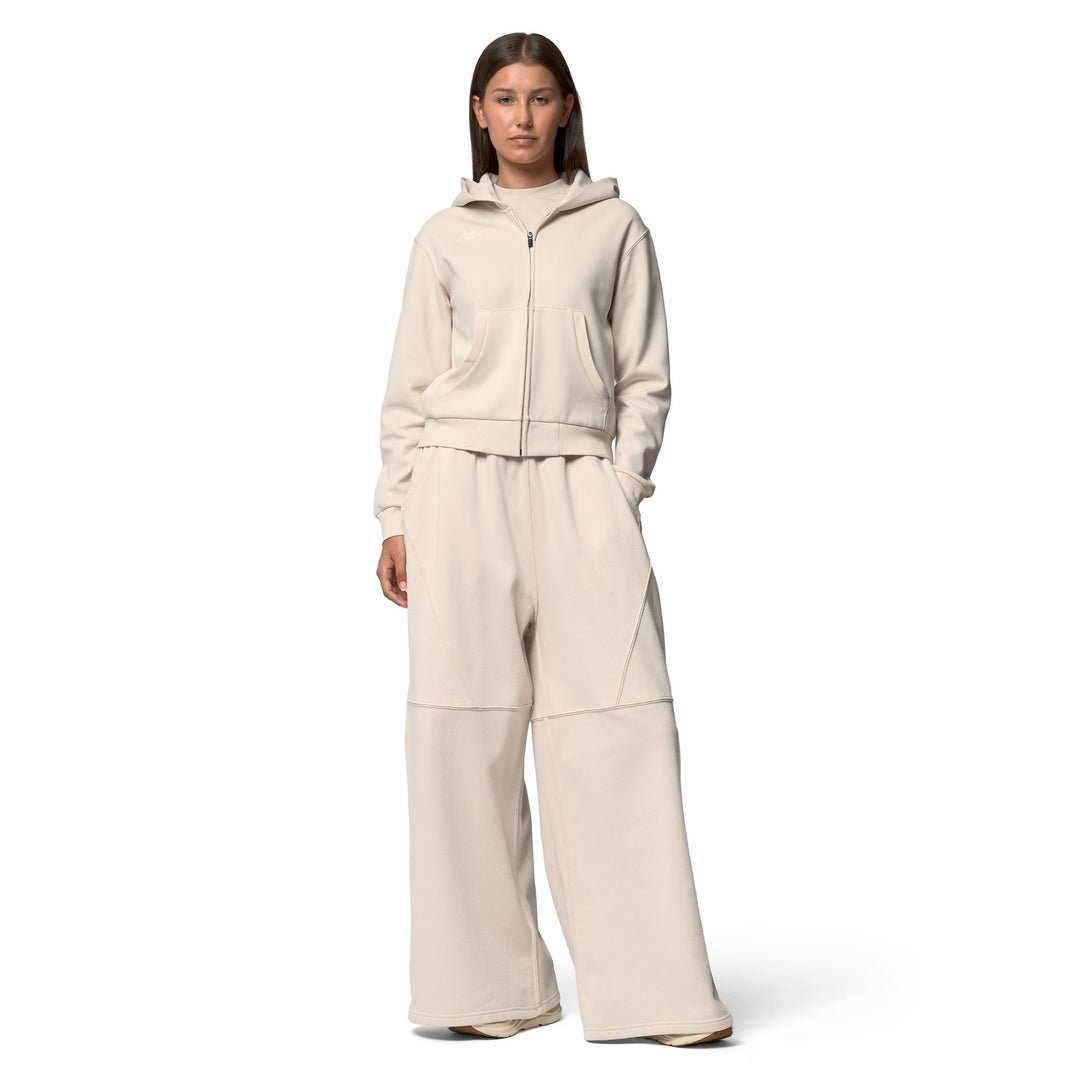 Beige Women's Regular Fit Full Zip Hoodie for Training main