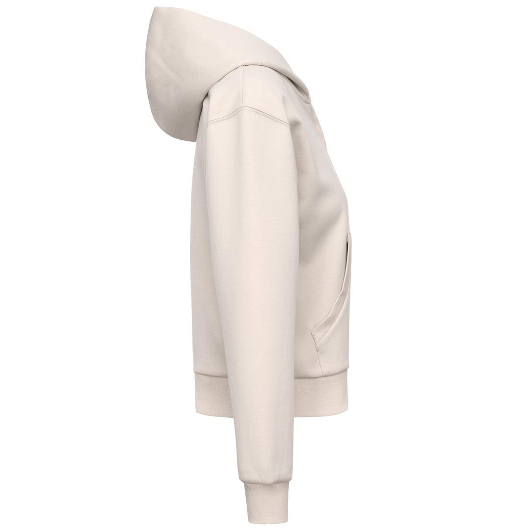 Beige Women's Regular Fit Full Zip Hoodie for Training main