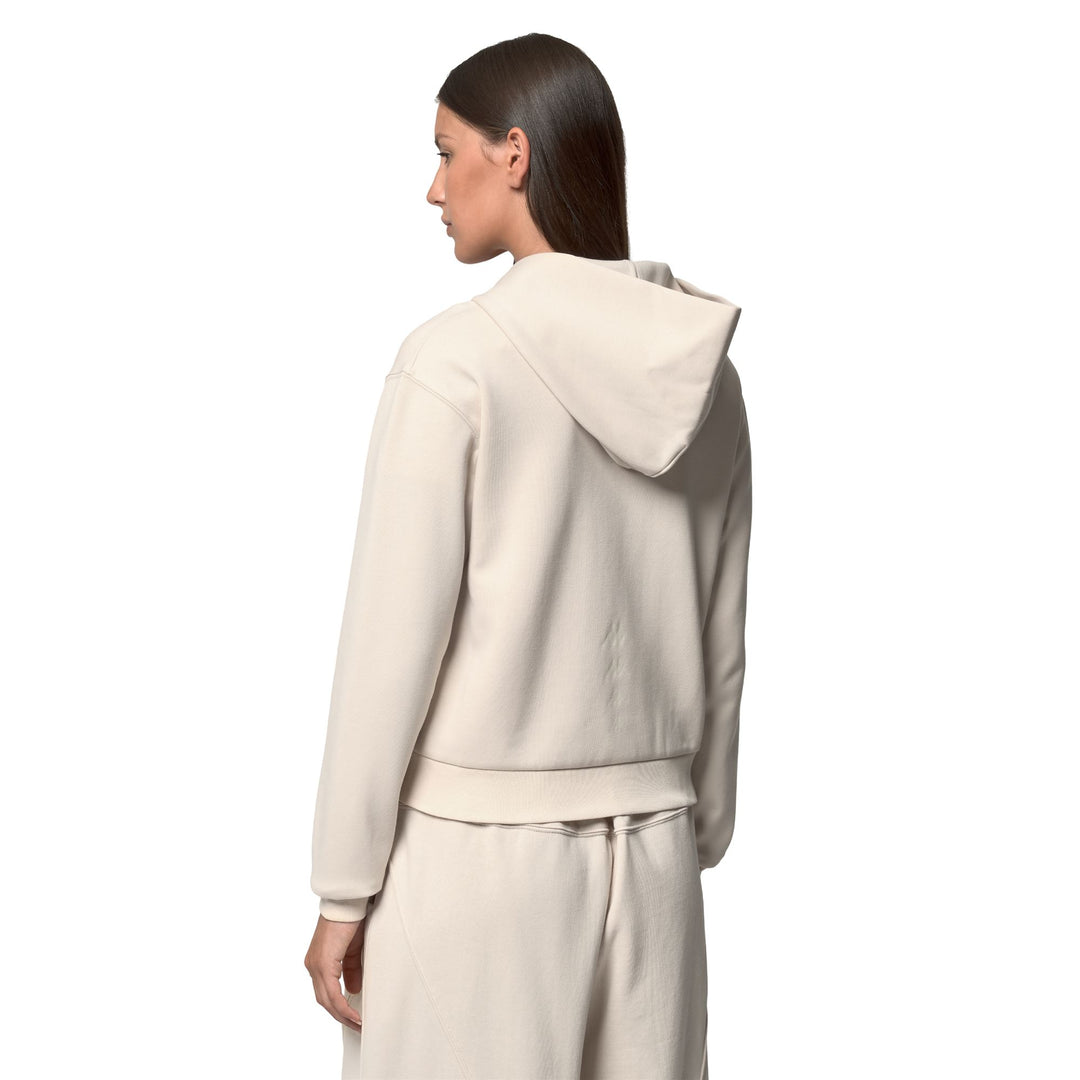 Beige Women's Regular Fit Full Zip Hoodie for Training main