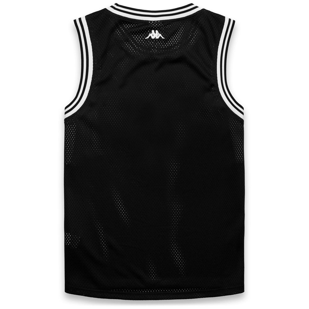 Canotta sportiva da uomo nera, vestibilità regolare, in poliestere. 02