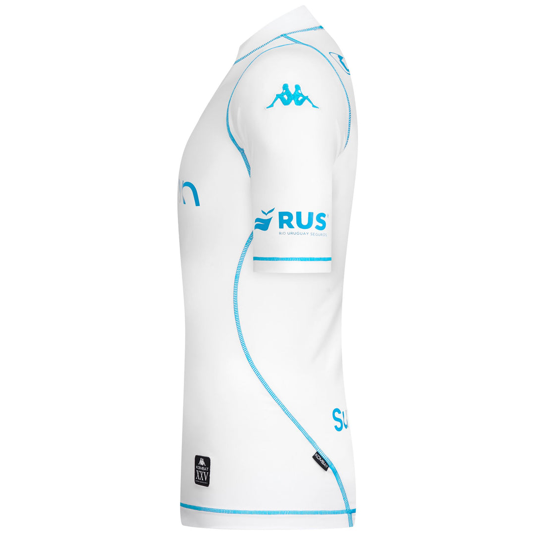 Maillot de football blanc pour homme Racing Club en tissu hyper-élastique main