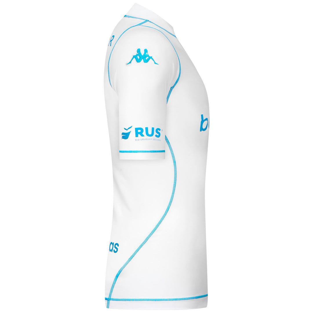 Maglia sportiva da uomo grigia e blu con tessuto elasticizzato main