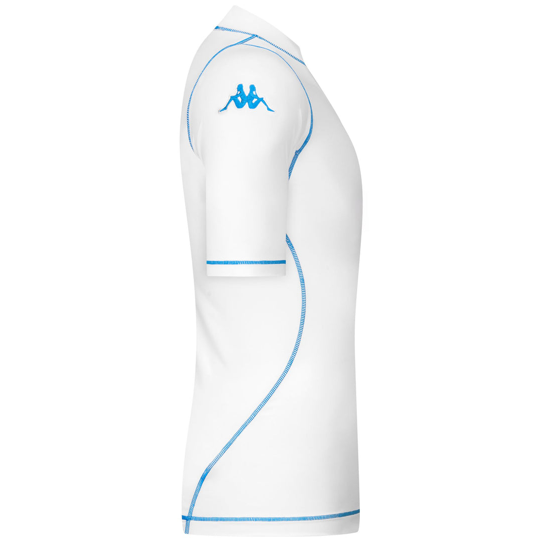 Maillot de football blanc moulant pour homme en polyester recyclé main