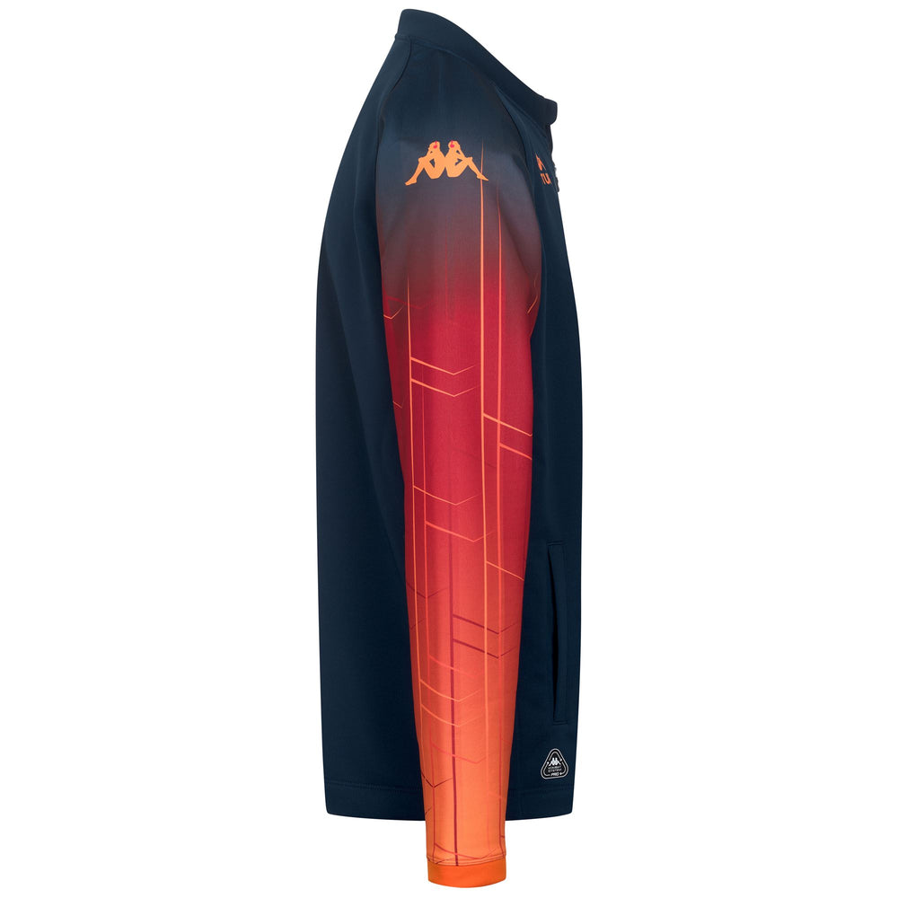Forro polar para hombre Genoa azul oscuro/naranja con corte slim 02