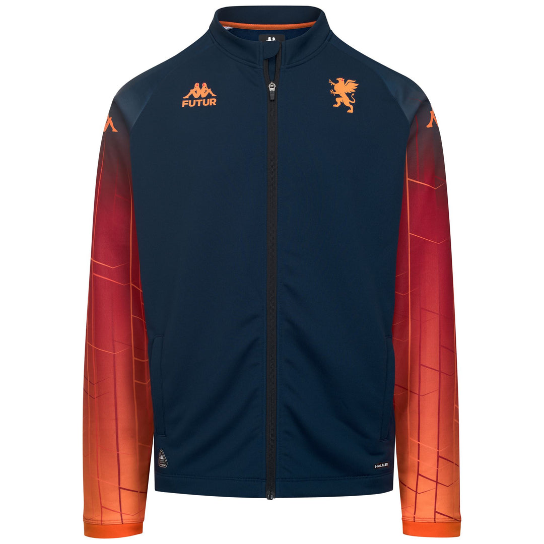 Forro polar para hombre Genoa azul oscuro/naranja con corte slim 01