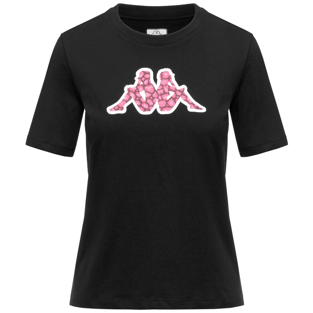 T-shirt noir en coton pour femme, coupe classique, style sport 01