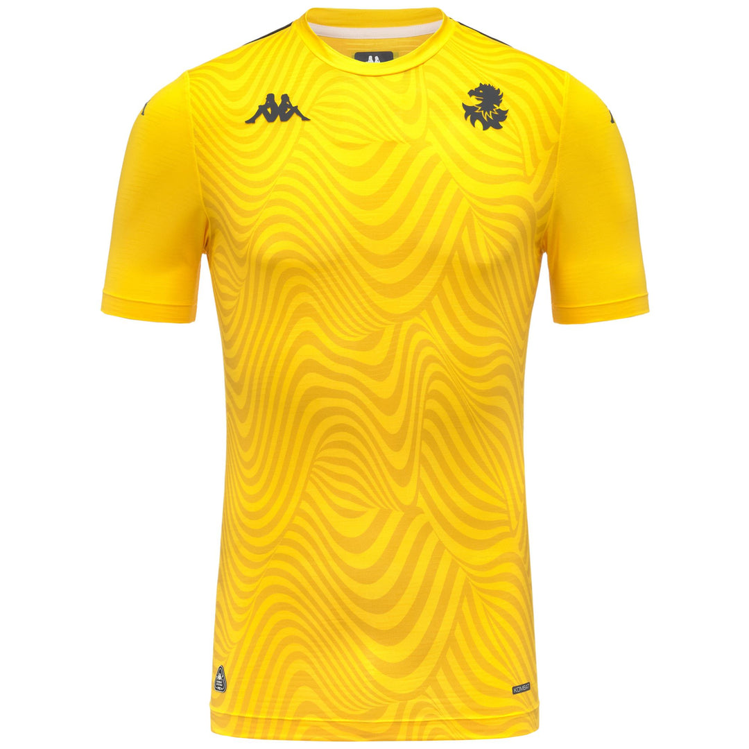 Yellow Men's Genoa Football Goalkeeper Slim Fit Shirt 01