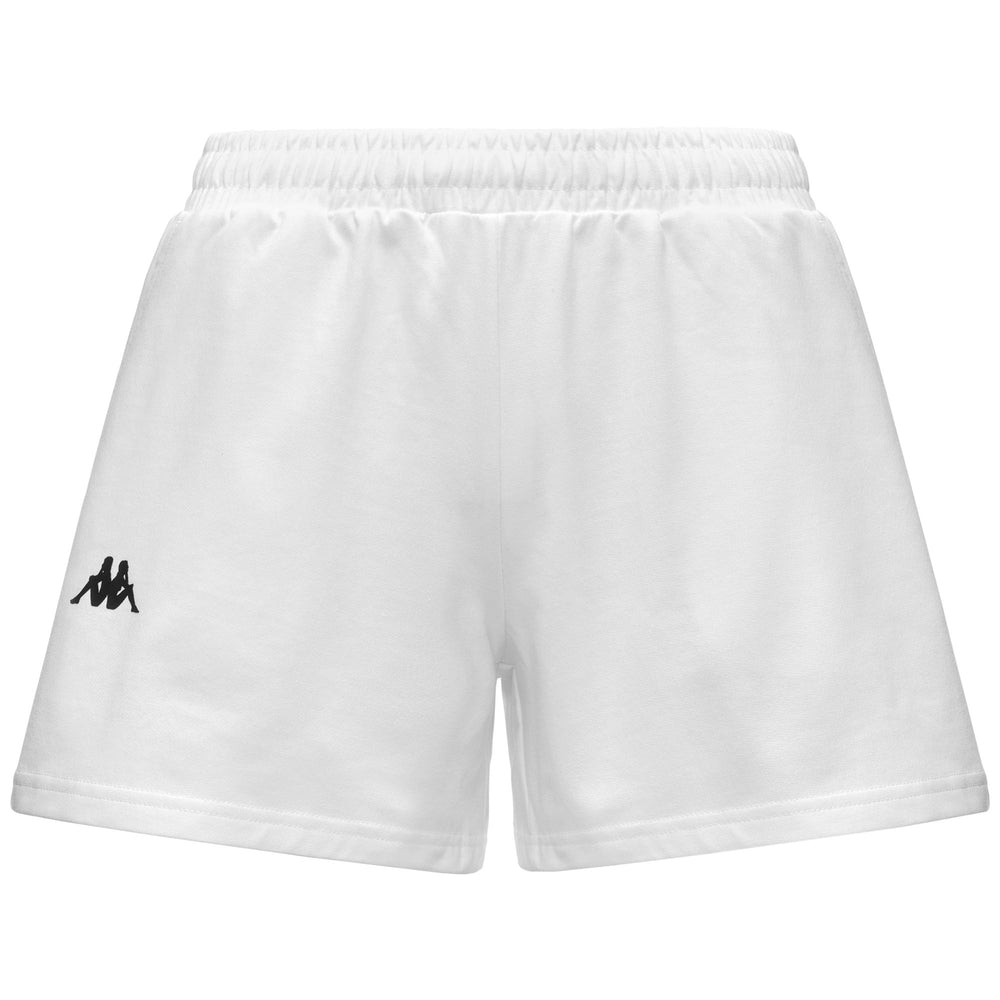 White Women's Regular Fit Sport Shorts in Soft French Terry Fabric 02