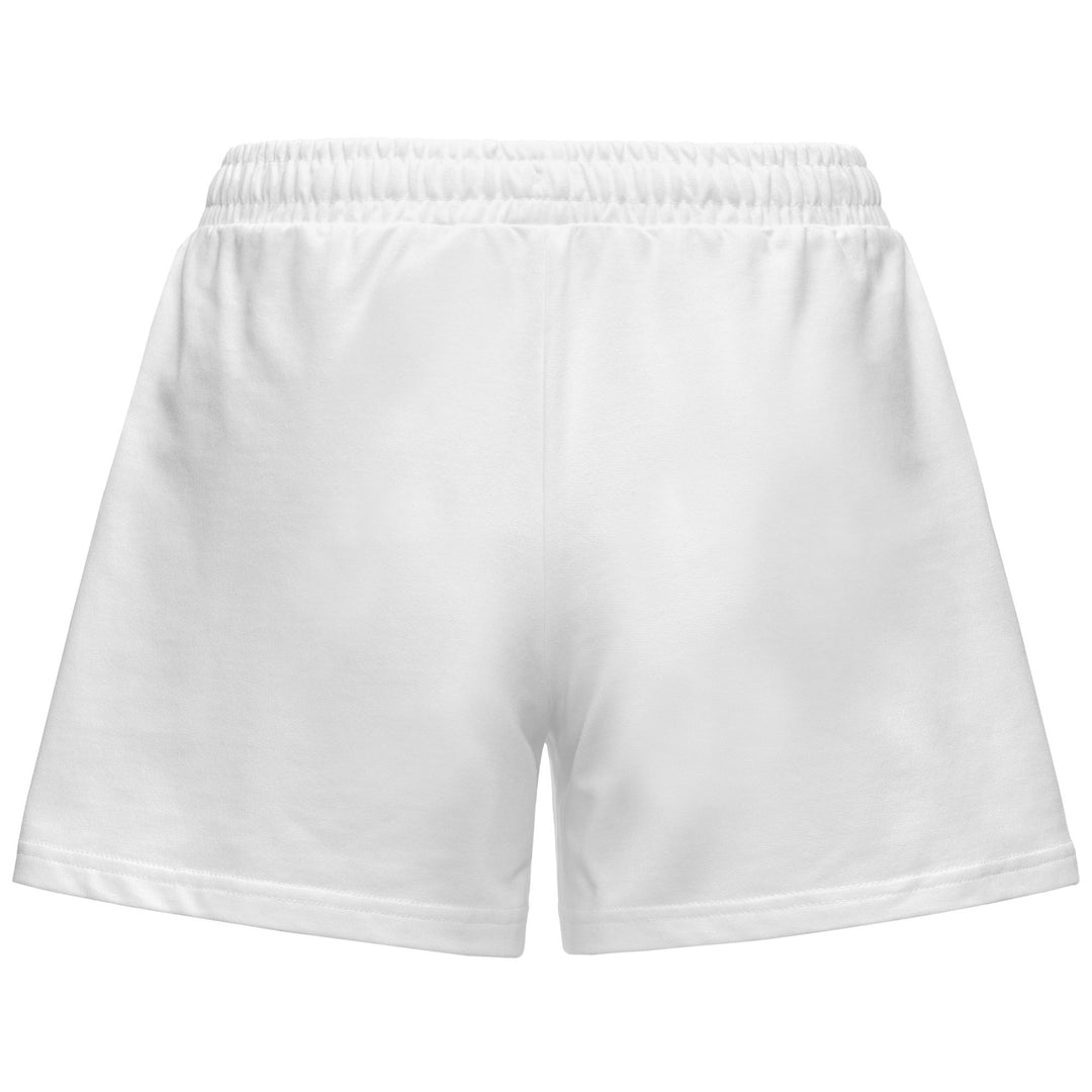 Pantalones cortos deportivos blancos de corte regular para mujer en suave tejido French Terry main