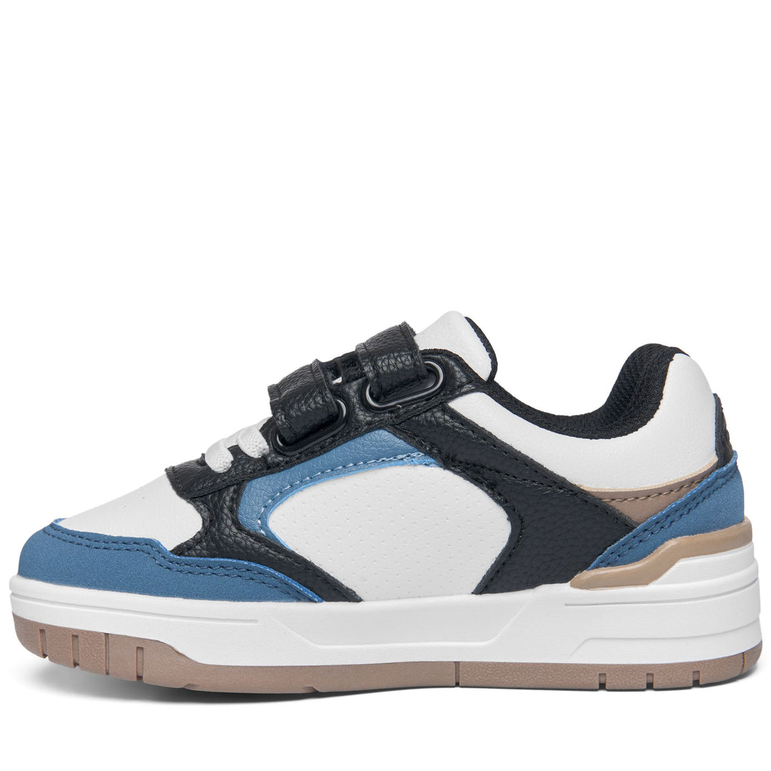 Grey and Blue Kid's Low Cut Walking Sneakers main