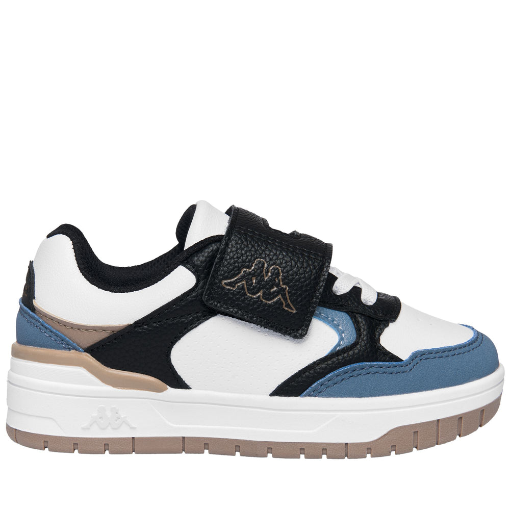 Baskets basses grises et bleues pour enfants 02