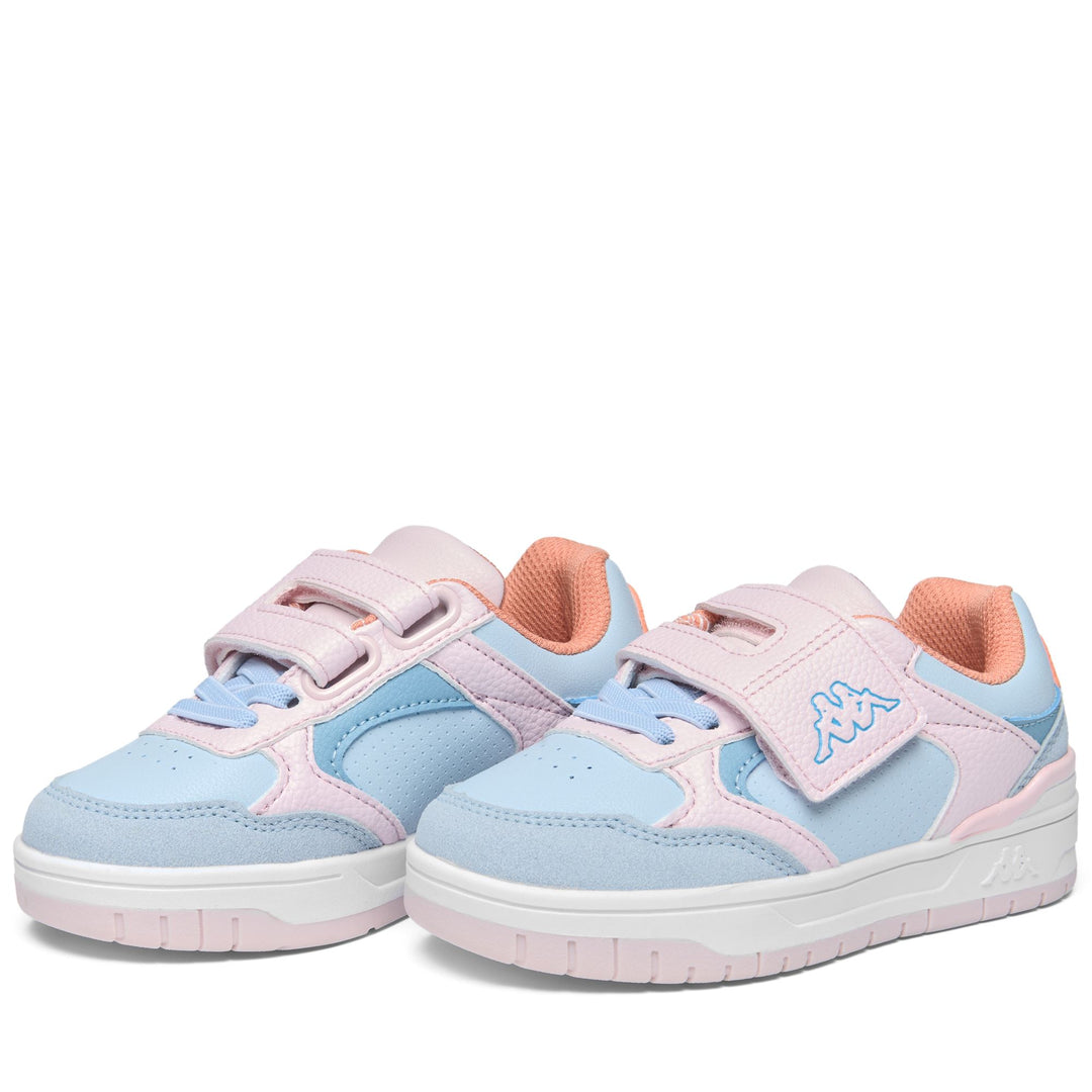 Baskets basses bleues pour enfant avec fermeture à scratch 01