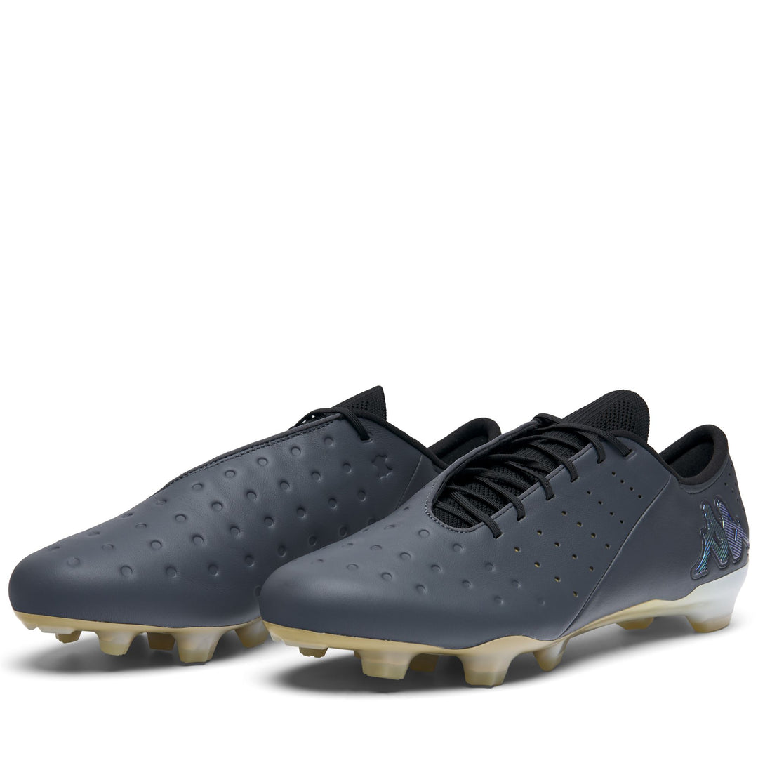Black Men's Low Cut Soccer Shoes for Firm Grounds 01