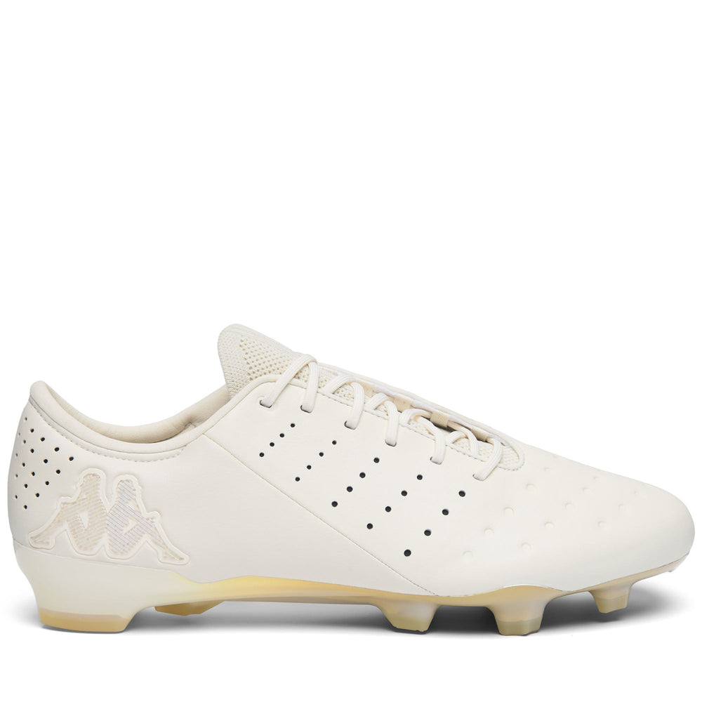 White Men's Low Cut Soccer Shoes for Firm Grounds 02