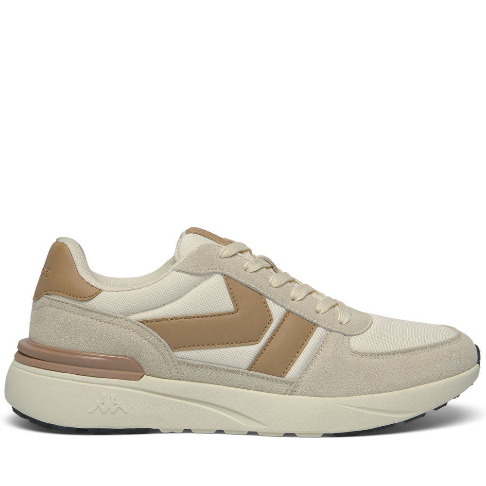 Zapatillas bajas unisex blancas y marrones con plantilla de espuma viscoelástica. 02