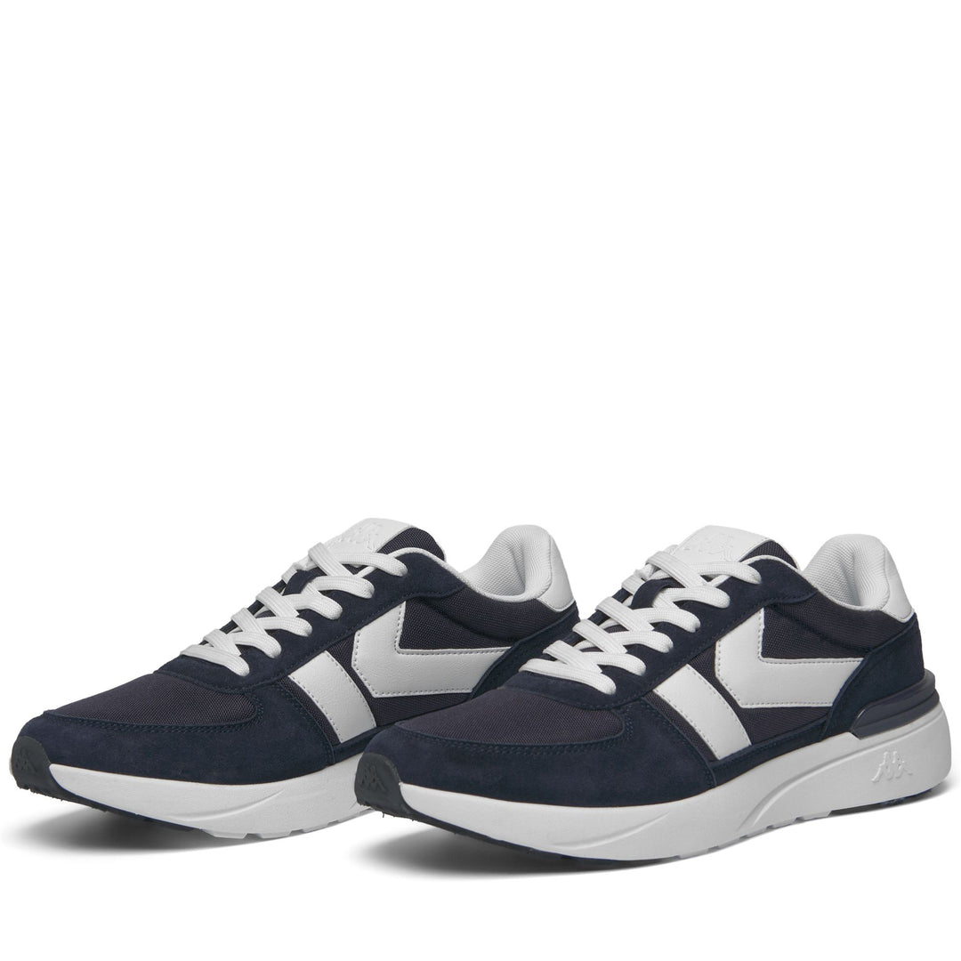 Zapatillas bajas unisex azules con plantillas de espuma viscoelástica. 01