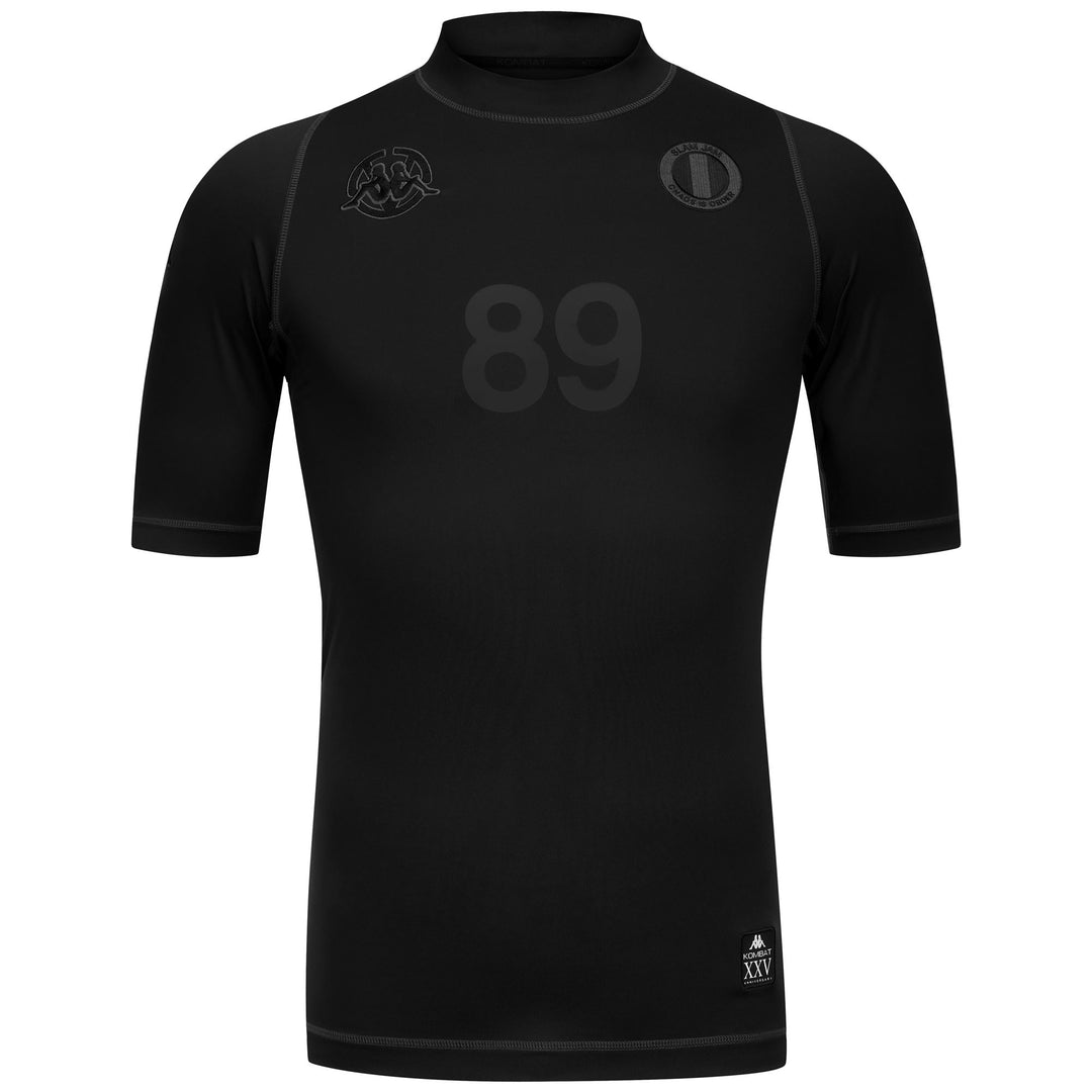 Maillot de football noir moulant et hyper-élastique pour homme 01